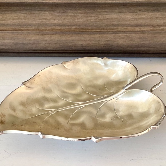 Caravelle by Hoka tarnish resistent silver plate Silver Leaf tray west Germany - Picture 2 of 11